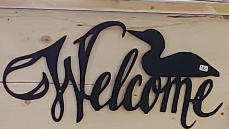 14 x 9  inch 16 gauge steel and powder coated so it will not rust. Great for indoor or outdoor decor.