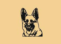  German Sheppard Head  18 x 14 inch # DO 23 Black  16 gauge steel  powder coated and will not rust great for fences or walls.