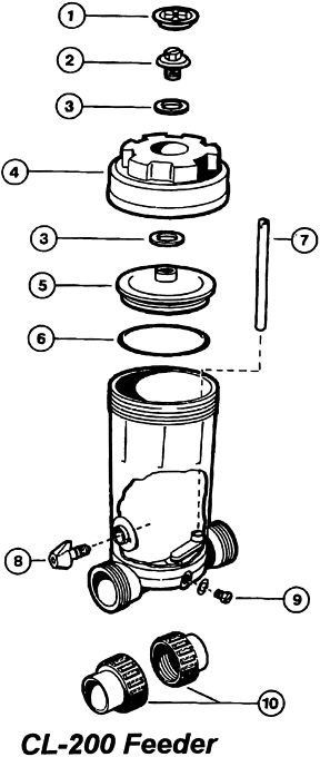HAYWARD CL200 CHLORINATOR IN-LINE - 9 LB CAPACITY