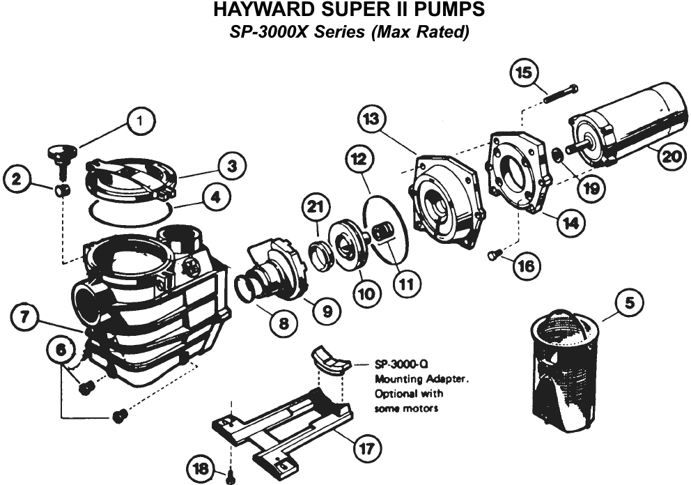 Hayward Pool Pump Assembly Diagram