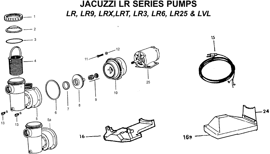 Jacuzzi - Pump Parts - LRC Pump