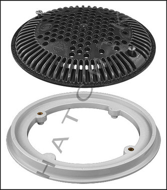 N1501 HAYWARD 8" F & G A.V. BLACK 2 PACK GRATE ANTI-VORTEX (SET OF 2)