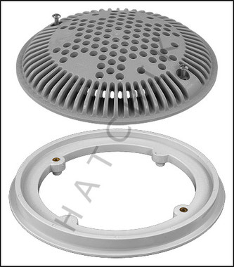 N1502 HAYWARD 8" F & G A.V. GRAY 2 PACK GRATE ANTI-VORTEX (SET OF 2)