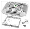 N1658 AQUASTAR 9" X 9" HI FLO RETROFIT MAIN DRAIN GRATE 1" THICK    WHITE