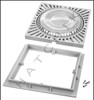 N1660 AQUA STAR 9" X 9" "SUN" MAIN DRAIN FRAME AND GRATE              WHITE