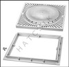 N1664 AQUA STAR 12"x12" "SUN" MAIN DRAIN FRAME & GRATE                WHITE
