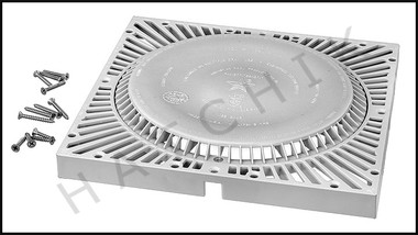 N1666 AQUASTAR 12"x12" "SUN" RETRO MAIN DRAIN GRATE                  WHITE