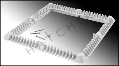 N1674 AQUASTAR 12" VENTED RISER RING W/SCREWS (VGB)   COLOR: WHITE