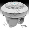 N1875 AQUASTAR 8" STAR MAIN DRAIN WHITE W/ADJ. COLLAR & LOW PROFILE GRATE