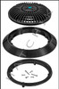 N1896 AQUASTAR 8" SUPER HIGH FLOW  BLACK COVER, RISER RING, AND MUD FRAME