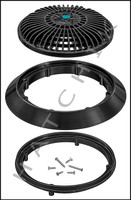 N1896 AQUASTAR 8" SUPER HIGH FLOW  BLACK COVER, RISER RING, AND MUD FRAME