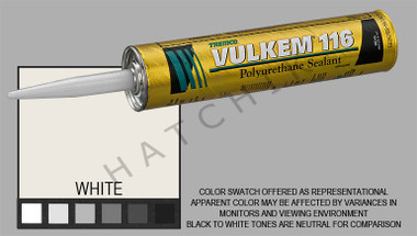 S1007 VULKEM SEALANT #116 11oz WHITE CARTRIDGE   COLOR: WHITE