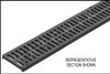 T1978 NDS MINI CHANNEL GRATE 3' BLACK COLOR: BLACK