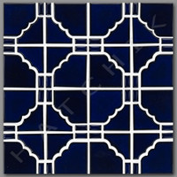 T4025 TILE - SUNBURST SERIES STB 808 COBAT BLUE