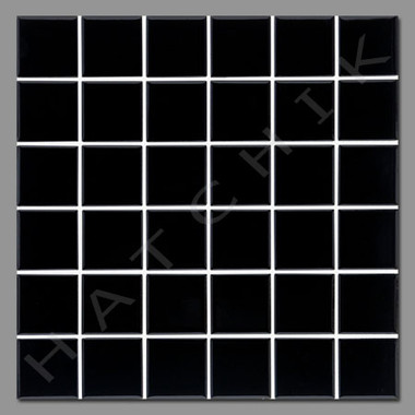 T4041 SQ-2 BLACK 2X2 OBSELETE TILE  - SQ-2  BLACK 2"x 2