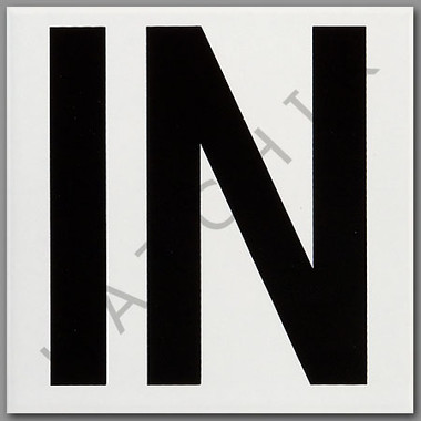 T4127 CERAMIC DEPTH MARKER W/BL 'IN' WHITE WITH BLACK "IN" (INCHES)