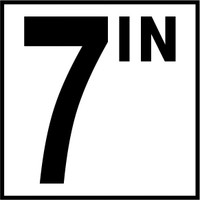 T4196 CERAMIC DEPTH MARKER W/BL #7 IN NUMBER 7  W/IN- WHITE