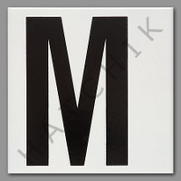 T4260 CERAMIC DEPTH MARKER "M" TILE 6" X 6"  (EACH)