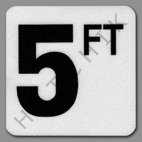 T4430 DECK MARKER - VINYL NON-SKID 5 FT" 5 FT"        6" X 6