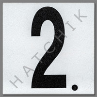T4522 CERAMIC DEPTH MARKER # 2. NON-SKID BLACK ON WHITE - NON-SKID