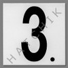 T4523 CERAMIC DEPTH MARKER # 3. NON-SKID BLACK ON WHITE
