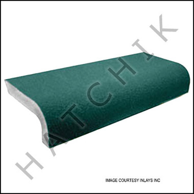 T4637 TILE - SAFETY EDGE GREEN 5-3/4" X 2-1/4' x 1"  (1/4" THICKNESS)
