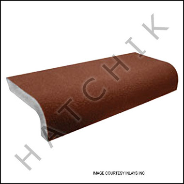 T4638 TILE - SAFETY EDGE BROWN 5-3/4" X 2-1/4' x 1"  (1/4" THICKNESS)