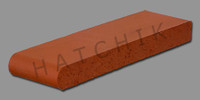 T7014 BRICK COPING-RETROFIT-SUNSET RED 3-5/8" X 1-1/4" X 12-1/2