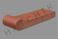 T7017 BRICK COPING - SAFETY GRIP PAC ROSE  3-5/8X1-1/4X12-1/2