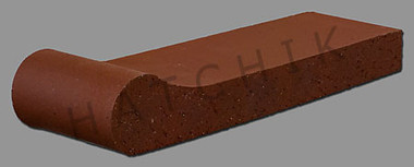 T7065 BRICK COPING - SAFETY GRIP BURGUNDY  3-5/8X 1-1/4X 12-1/2