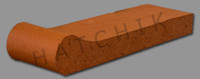 T7066 BRICK COPING - SAFETY GRIP ROSE TAN 3-5/8X1-1/4X12-1/2