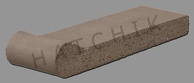 T7139 BRICK COPING-SFTY GRP-COBBLESTONE 3-5/8 X 12-1/2 X 1-1/4  #510