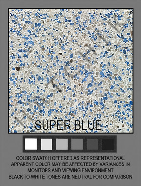 T8100 SGM DIAMOND BRITE SUPER BLUE EXPOSED AGGREGATE FINISH