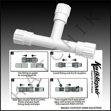 U4277 KWIKREPAIR 1-1/2x1-1/2x1-1/2 TEE REPAIR TEE