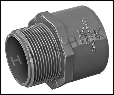 U7215 MALE ADAPTOR SCH 80 1-1/2"