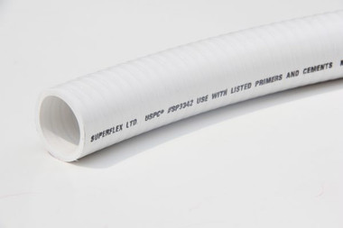 U8607 FLEXIBLE PVC PIPE 3/4IN X 100FT COLOR: WHITE/CREAM