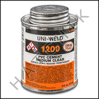 V1001 PVC CEMENT 1/2 PINT CLEAR