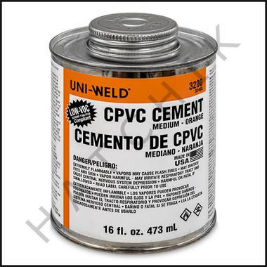 V1006 CPVC CEMENT PT. ORANGE     LOW-VOC