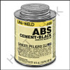 V1007 ABS CEMENT 1/2 PINT BLACK