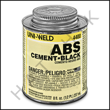 V1007 ABS CEMENT 1/2 PINT BLACK