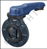 V1404 PLASTIC WAFER VALVE - 3 WITH HANDLE WITH HANDLE   (V1503)
