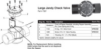 V4560 JANDY #7307 CHECK VALVE 2-1/2" X Jandy 2½" - 3" 180° Check Valve