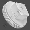 V5030 PLASTIC PLUG - 3" WHITE SQUARE HEAD SQUARE HEAD