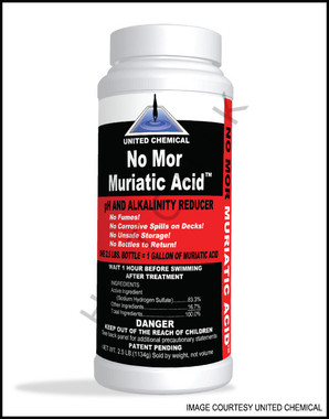 A3156 UNITED CHEMICAL NO MOR MURIATIC- ACID  12 X 2.5# BOTTLE