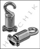 X1028 ROPE HOOK-CLEAT TYPE FOR 3/4 CHROME BAG OF 2