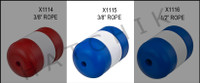 X1115 LOCK TYPE FLOAT-3" X 5" X 3/8" B/W 3/8" ROPE  BLUE & WHITE