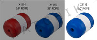 X1116 LOCK TYPE FLOAT-3" X 5" X 1/2" B/W 1/2" ROPE  BLUE & WHITE