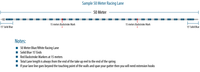 X1146 COMPETITOR RACING LANE - 50 M FULLY ASSEMBLED