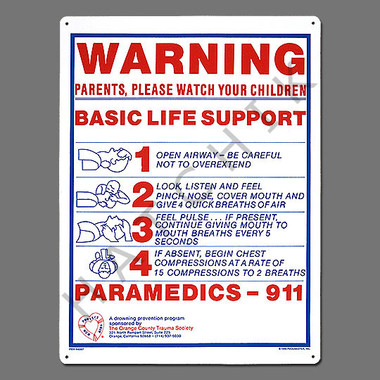 X4015 SIGN-"BASIC LIFE SUPPORT" #40367 #40367
