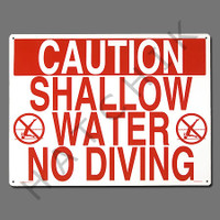 X4016 SIGN-"SHALLOW WATER-NO DIVING" #40341